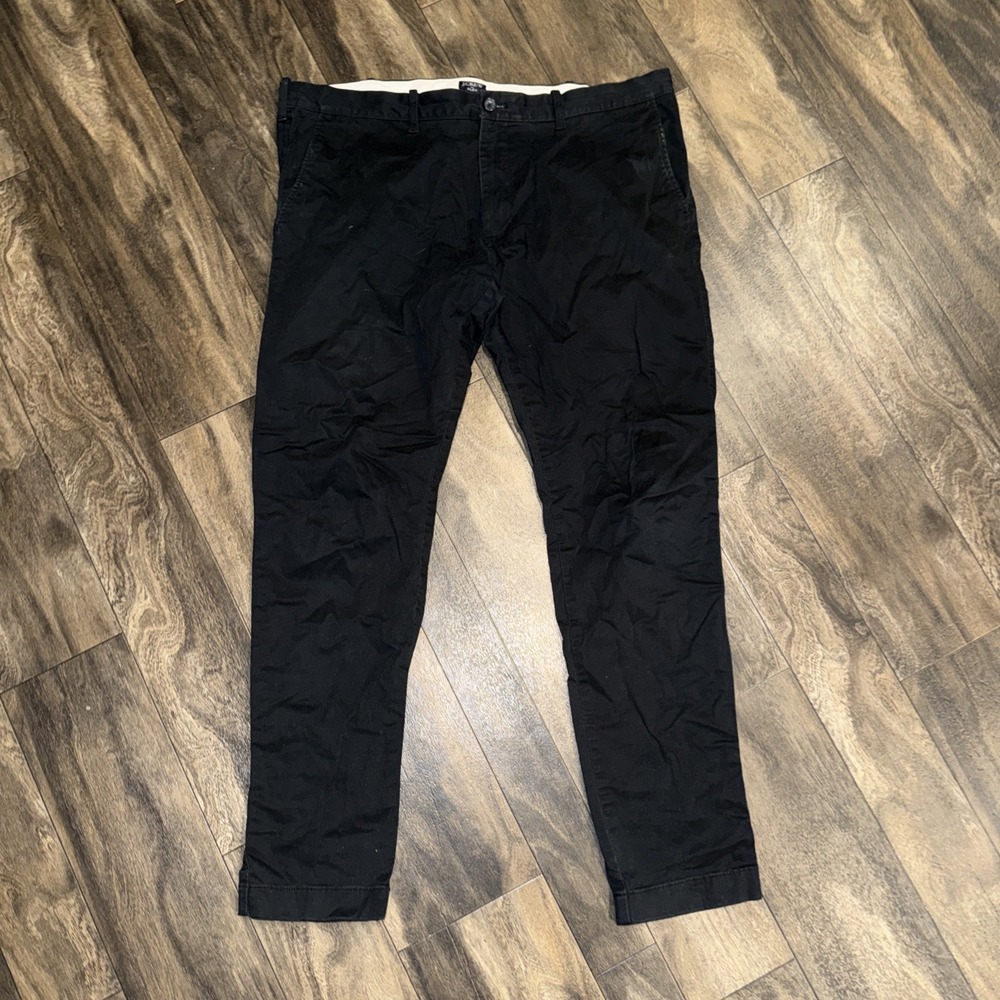 JCREW Flex Skinny Fit Chino Pants Men's SIze 38x32 Black Stretch Preppy